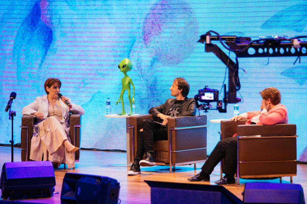 Margarete Áquila, Ton e Monica de Medeiros no Congresso Circulo Escola